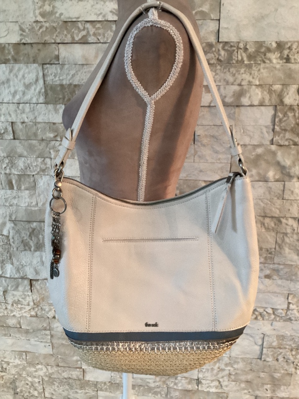 The Sak Sequoia Leather Hobo Bag colorway Coastal Block Espadrille